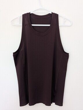 LULULEMON Fast and Free Singlet Mesh Tank Top Plum Burgundy Running Small Medium